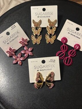 SugarFix by BaubleBar Pretty Pink Statement Earrings Set
